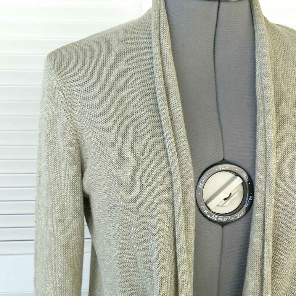 Eileen Fisher linen blend open front cardigan PS - Picture 4 of 8